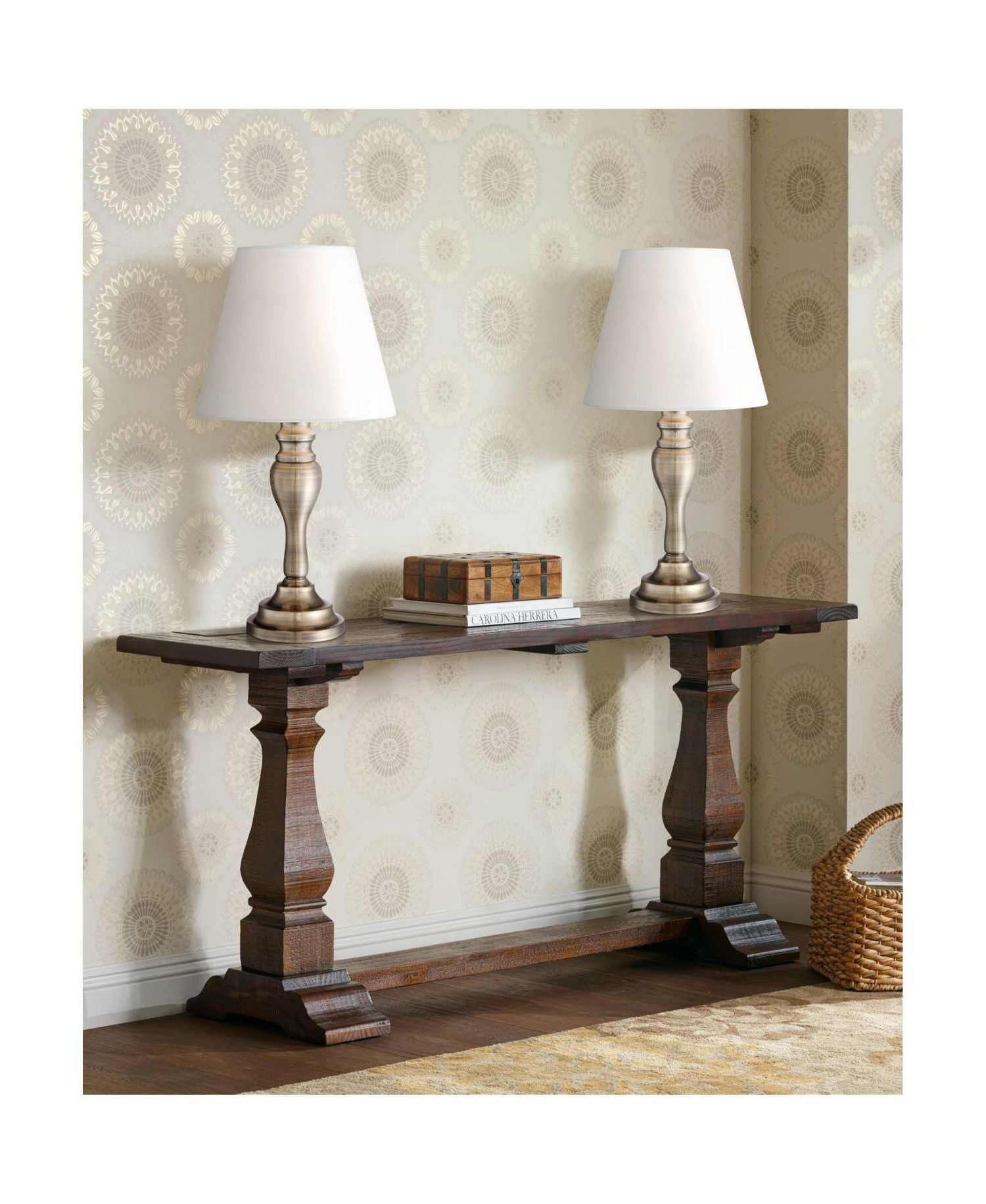 Thom Traditional Desk Lamp 19 1/4" High Brass Candlestick Touch On Off White Bell Shade for Bedroom Living Room Bedside Nightstand Office